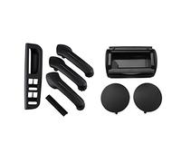SADQRG Handle Cover Trim 1 Set Inside Door Handle Armrest+Side Caps For Bora For Jetta For Golf 4 Mk4+1Pcs Black Rear Ashtray Bin Ash Tray