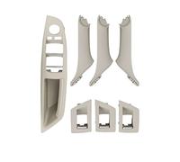 SADQRG Handle Cover Trim 7Pcs/Lot Inner Door Handle Panel Pull Trim Cover Kit For 5 Series F10 F18 525 530 535 540 2010-2017 LHD RHD Car Interior(LHD Oyster 7Pc)