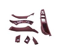 SADQRG Handle Cover Trim 7Pcs/Lot Inner Door Handle Panel Pull Trim Cover Kit For 5 Series F10 F18 525 530 535 540 2010-2017 LHD RHD Car Interior(RHD Red Brown 7Pc)