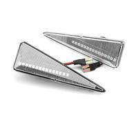 SADQRG Rearview Side Mirror Indicators Lamps Car Side Marker Turn Signal Indicator LED Dynamic Lights For Megane For MK2 For CC For Espace For MK4(Crystal)