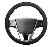 SADQRG Steering Wheel Protector Cover For Volvo V40 2012-2019 Leather Car Steering Wheel Cover Non-slip Car Interior Accessories Car Wheel Cover(Black)