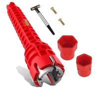 sadwqgewnbf 14-in-1 Multi-Purpose Faucet Wrench Tool Set Sink, Basin Wrench, Toilet, Plumbing Pipe Spanner Tool for Bathroom & Kitchen Installation, Repairs