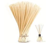 sadwqgewnbf 50 Pcs Reed Diffuser Sticks - 20cm Long 3mm Thick Rattan Sticks for Essential Oil Diffusers | Premium Room Fragrance Replacement Reeds