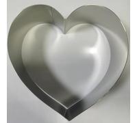 SADYFON 8 Inch Heart Shaped Cake Pan, Bottomless Cake Mould for Wedding, Stainless Steel, Measuring 8 x 3 inches (20 x 8 cm)