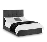 sadzi fabric storage king size bed in slate grey linen