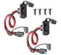 Sae Battery Connector, 2Pcs SAE Connector, 12v Plug Male Plug to Female Socket Cable, Waterproof Battery for Solar Panel, Generator