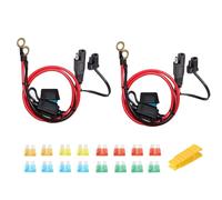 SAE Connector Motorcycle Battery Charger - 2 Pcs SAE Charging Cable Quickly cuts The Plug to The 12V Ring Terminal Fuse Suitable for Charging Motorcycles Tractors Cars