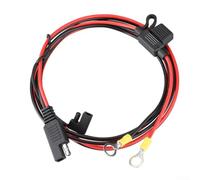 SAE Extension Cable With Fuse, 12V 24V Solar Panel, Pure Copper Wire, ABS Connector, Power Cord For Car RV Boat Battery Connection(*SAEO-150CM)
