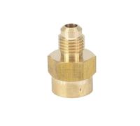 SAE Thread 7/16"-20UNF Male x 1/4" NPT Female Fit Tube O.D 1/4" Brass 45 Degree Pipe Fitting Gas