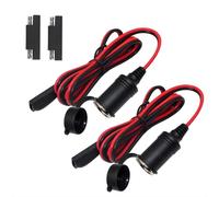 SAE to Motorcycle Female Cigarette Lighter Socket - 12V-24V Bike Power Extension Cable 6FT SAE 2 Pin Quick Release Connect Disconnect Plug 16AWG Heavy Duty Extension Cord (2 PACK)