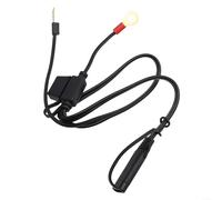 SAE to Ring Terminal Adapter Cable, 12V-24V Motorcycle Battery Charger Harness with 10A Fuse, Weatherproof Connector for Car, Snowmobile Heating Suits