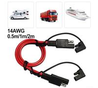 SAE to SAE 14AWG Extension Cable with Quick Disconnect Connector, Suitable for Solar Panels and Various Vehicle Uses (1m)
