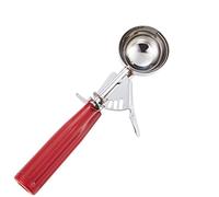 Saebye Cookie Scoop - #24 (1.35 oz) - Disher Scoops, Portion Scoop - Portion Control - 18/8 Stainless Steel, Red Handle