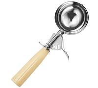 Saebye Portion Scoop - #6 (5.3 oz) - Disher, Food Scoop, Cupcake Scoop, Muffin Scoops - Portion Control - 18/8 Stainless Steel, Ivory Handle