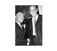 saedba MalcoLm X, Dr. Martin Luker King Jr. Canvas Poster Bedroom Decor Landscape Office Room Decor Gift 16x24inch(40x60cm)