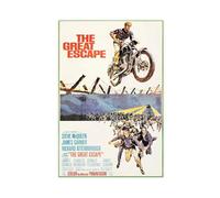 saedba The Great Escape (1963) Movie Poster Canvas Poster Bedroom Decor Landscape Office Room Decor Gift 12x18inch(30x45cm)