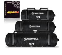 SAEEPABUL Aqua Bag Water Weight Bag for Strength Training, Portable Sandbag Alternative for Full Body Fitness, Core and Balance Workouts (Diamond Black 3-Pack)
