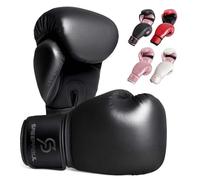 SAEEPABUL S200 Essential Boxing Gloves for Men and Women Boxing Kickboxing Mixed Martial Arts Maui Thai MMA Heavy Bag Martial Training Black 16oz