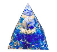 Saefheled Crystal Pyramid for Positive Energy, Flower of Orgonite Crystal Healing Crystals Pyramid for Reduce Stress Chakra Healing Meditation Attract Lucky, (Sky Blue)