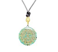 Saefheled Handmade Orgonite Crystal Pendant with Adjustable Cord,Turquoise Orgone Crystals Healing Necklace,for Spiritual Balance,Meditation,Yoga, Reiki,Gift for Men and Women