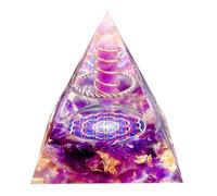 Saefheled Handmade Orgonite Crystal Pyramid Amethyst Positive Reiki Energy Healing Orgone Wealth Lucky Meditation Toolr (Amethyst Column)