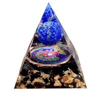 Saefheled Handmade Orgonite Crystal Pyramid Lapis Lazuli Obsidian Positive Reiki Energy Healing Orgone Wealth Lucky Meditation Toolr