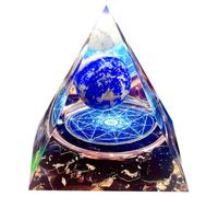 Saefheled Handmade Orgonite Crystal Pyramid Obsidian Lapis Lazuli Positive Reiki Energy Healing Orgone Wealth Lucky Meditation Toolr