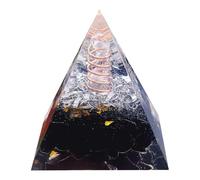 Saefheled Handmade Orgonite Crystal Pyramid Obsidian Positive Reiki Energy Healing Orgone Wealth Lucky Meditation Toolr
