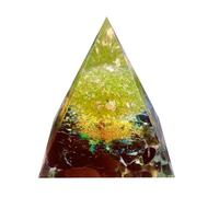 Saefheled Handmade Tree of Life Orgonite Crystal Pyramid, Peridot Obsidian Positive Reiki Energy Generator Healing Orgone Collection.Wealth Lucky Meditation Toolr