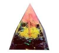 Saefheled Handmade Tree of Life Orgonite Crystal Pyramid,Positive Reiki Energy Generator Crystal Healing Red Refined Stone Obsidian Stone Orgone Wealth Lucky Meditation Toolr