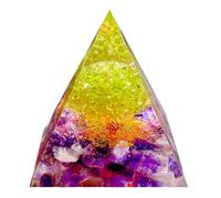 Saefheled Handmade Tree of Life Orgonite Crystal Pyramid,Positive Reiki Energy Generator Crystal Healing Peridot Amethyst Orgone Wealth Lucky Meditation Toolr