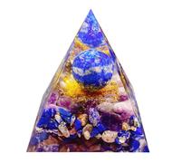 Saefheled Orgone Pyramid Energy Generator,Lapis Lazuli&Amethyst Orgonite Crystal Healing Pyramids for Reduce Stress Chakra Reiki Healing Meditation Attracts Lucky and Success,Accumulate Wealth Health
