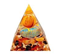 Saefheled Orgone Pyramid Energy Generator,Tiger's Eye Stone Orgonite Crystal Healing Pyramids for Reduce Stress Chakra Reiki Healing Meditation Attracts Lucky and Success,Accumulate Wealth Health
