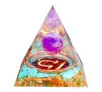 Saefheled Orgonite Crystal Pyramid,Twelve Constellations Scorpio Amethyst Turquoise attracts Wealth, Success and Happiness for Meditation and Healing