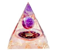 Saefheled Orgonite Crystal Pyramid,Twelve Constellations Virgo Amethyst Pink Crystal attracts Wealth, Success and Happiness for Meditation and Healing