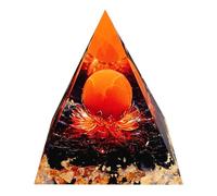Saefheled The Flower of Life Orgonite Pyramid,Positive Energy Obsidian&Rainbow Stone Orgone Crystal Healing Pyramid,for Reduce Stress, Balance chakra,Meditation Attract Luck,Accumulate Wealth&Health