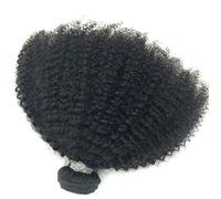 SAEIALL Brazilian Afro Kinky Curly Hair Extension 4B4C Afro Curly Human Hair 1 Bundle 100g 10 inch Brazilian Virgin Remy Human Hair Natural Black Color (1 bundle 10inch, natural black)