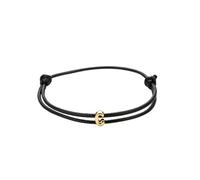 SAELACY Handmade Initial Bracelets for Women Men Black Waterproof Wax Rope Bracelet Friendship Minimalist Matching Couples Jewelry, gold, Stainless Steel, no gemstone