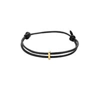 SAELACY Handmade Initial Bracelets for Women Men Black Waterproof Wax Rope Bracelet Friendship Minimalist Matching Couples Jewelry, gold, Stainless Steel, no gemstone