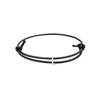 SAELACY Handmade Initial Bracelets for Women Men Black Waterproof Wax Rope Bracelet Friendship Minimalist Matching Couples Jewelry, White, Stainless Steel, no gemstone