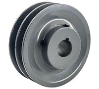 Saelno 2AK44-7/8 Double Groove Fixed Bore V Belt Pulley 4.25 inch Outsid Dia 7/8 inch bore V Belt Sheaves Cast Iron for A AX 3L 4L V-Belts