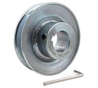 Saelno AB400-1 1/8 Single Groove Web Sheaves,4" OD 1 1/8 inch bore v Belt Pulley,Motor Pulley Carbon Steel for A B 5L 4L V-Belts
