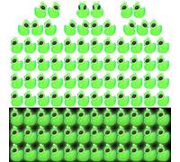 saerryor 100 Pcs Mini Alien Ducks,Luminous Duck Figurine,Green UFO Mini Resin Duck for Party Favors Desk Dollhouse Micro Garden Landscape Collectible Alien Decor