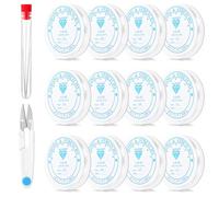 saerryor 12 Rolls Elastic String for 0.4mm 0.6mm 0.8mm 1mm Clear Bracelet Strings with 6 Bead Needles and 1 Cutter,Invisible Nylon Thread Elastic for Bracelet Necklaces Jewellery Making