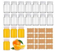 saerryor 18 Pack Mini Glass Shot Bottles With Lids 120ml Ginger Shot Bottle