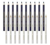 saerryor 20 Pcs Fabric Tailors Markers for Sewing, Water Soluble Fabric Pencil Tailors Chalk Sewing Marking Tool for Dressmaking Quilting Embroidery DIY Crafts(Blue & White)