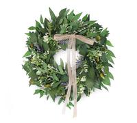 saerryor 22" Wreaths for Front Door Wreaths with Eucalyptus Olive Boxwood Leaves, Artificial Olive Greenery Wreath for Spring Summer All Season Home Indoor Outdoor Indoor Porch Wall