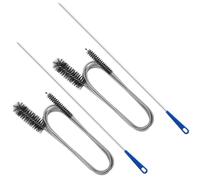 saerryor 4 PCS Drain Unblocker Cleaner Brush Tool, 155 cm Double Ended Sewer Nylon Pipe Cleaner 45cm Extended Sink Unblocker Brush Drain Snake for Kitchen Bathroom Shower Plug Hole