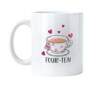 saerryor 40th Birthday Gifts for Women Men,Ceramic Four-Tea Coffee Mug,Birthday Presents for Her,Thank You Gifts for Mum Dad Wife Husband Auntie Sisters Teacher Best Friend