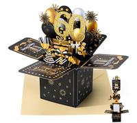 saerryor 60th Birthday Card, 60th Birthday Pop-Up Greeting Card for Women 3D Pop Up Greeting Card with Note and Envelope 60th Birthday Gifts for Daughter Wife Husband Women